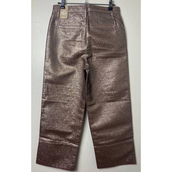 NWT MADEWELL JEANS PANTS 26 ROSEGOLD HOLIDAYS FESTIVE PREPPY CHRISTMAS - Picture 4 of 14